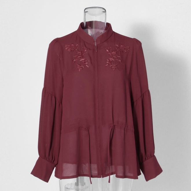 【COMING SOON】Gentian embroidery ブラウス 詳細画像 レッド 4