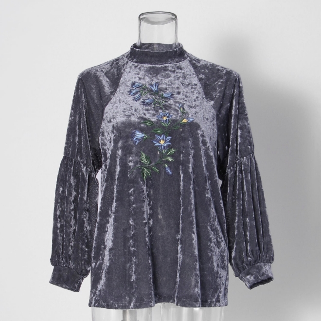Gentian embroidery ブラウス 詳細画像 ネイビー 5