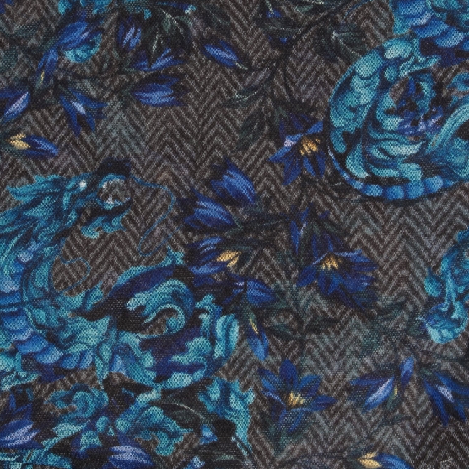 Herringbone dragon print net ブラウス 詳細画像 グレー系マルチ 11