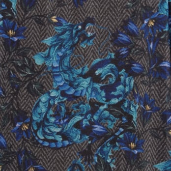【COMING SOON】Herringbone dragon print net ブラウス 詳細画像