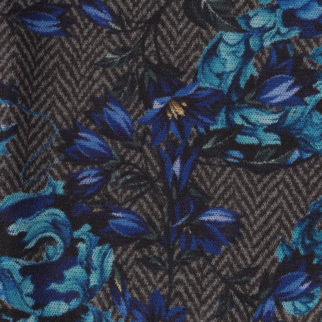 【COMING SOON】Herringbone dragon print net ブラウス 詳細画像 グレー系マルチ 6