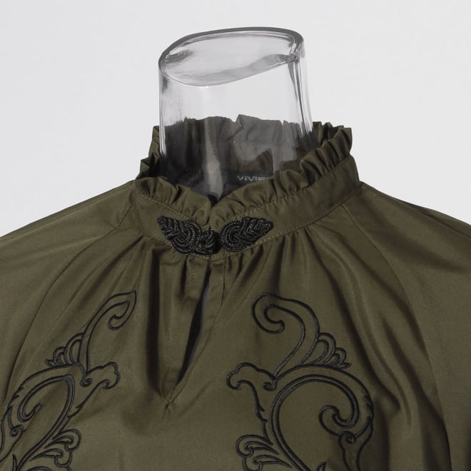 【COMING SOON】Dragon embroidery shirt ブラウス 詳細画像 カーキ 4