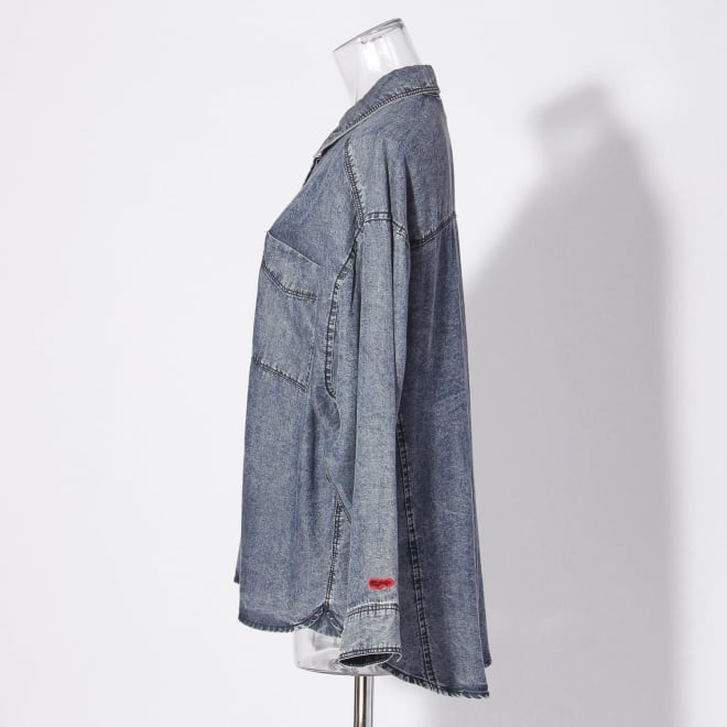 【COMING SOON】WLC パウダーシルクデニムシャツ 詳細画像 ネイビー 2