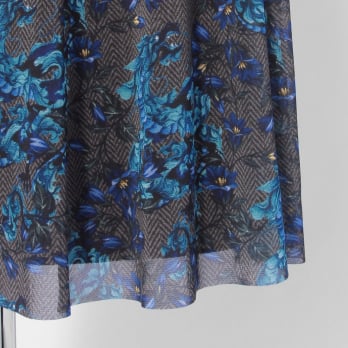 【COMING SOON】Herringbone dragon print net スカート 詳細画像
