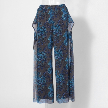 Herringbone dragon print net パンツ 詳細画像