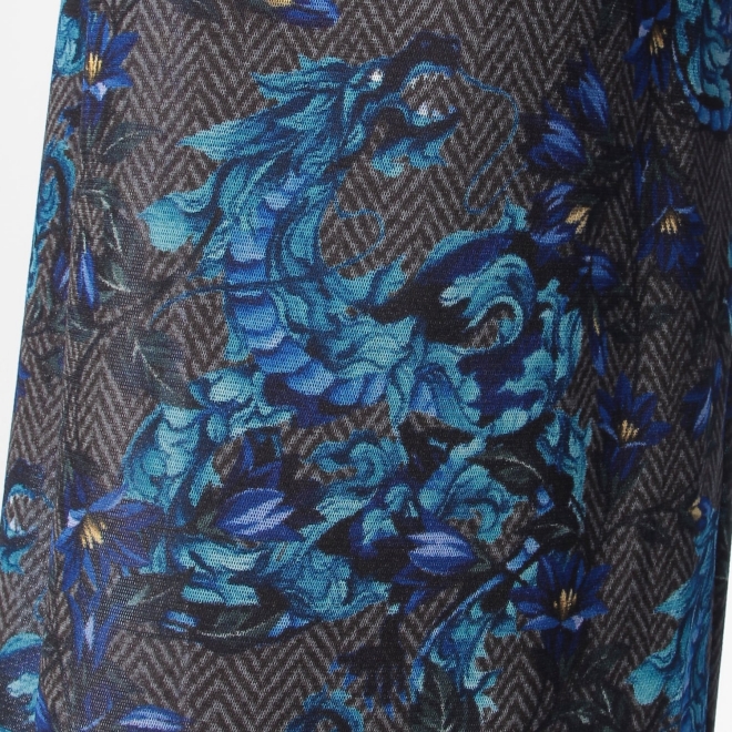 Herringbone dragon print net パンツ 詳細画像 グレー系マルチ 11