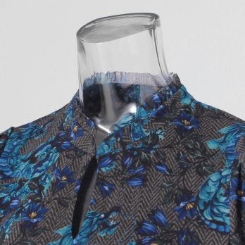 【COMING SOON】Herringbone dragon print net ドレス 詳細画像