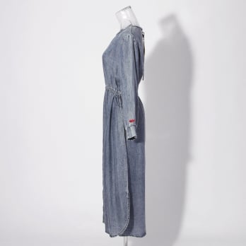 【COMING SOON】WLC パウダーシルクデニムサークルドレス 詳細画像