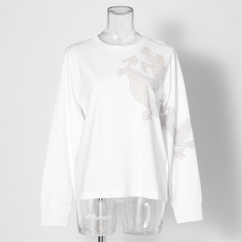 Dragon print long sleeve T-shirt 詳細画像