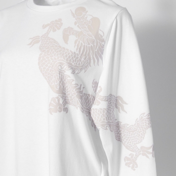 Dragon print long sleeve T-shirt 詳細画像