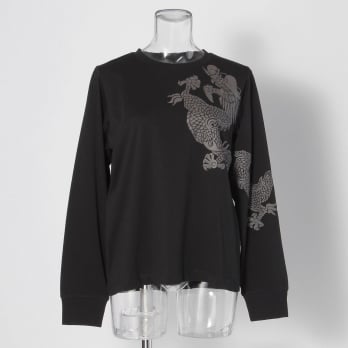 Dragon print long sleeve T-shirt 詳細画像