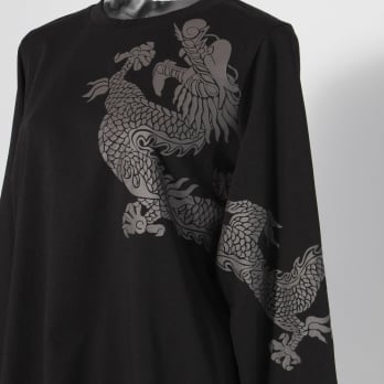 Dragon print long sleeve T-shirt 詳細画像