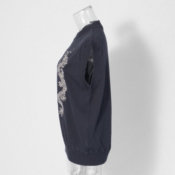 【COMING SOON】Vest with dragon embroidery ニット 詳細画像