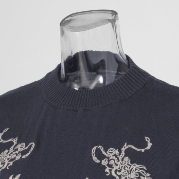 Vest with dragon embroidery ニット 詳細画像