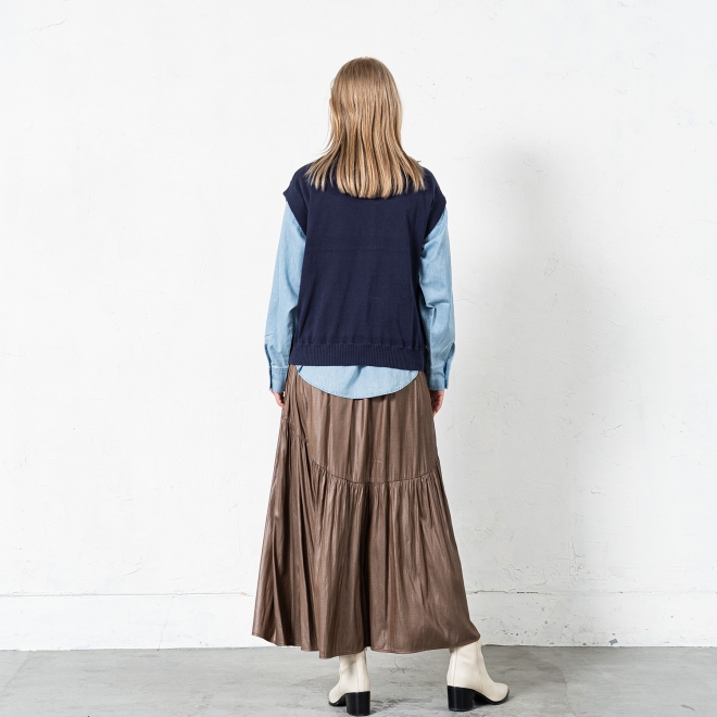【COMING SOON】Vest with dragon embroidery ニット 詳細画像 ネイビー 3