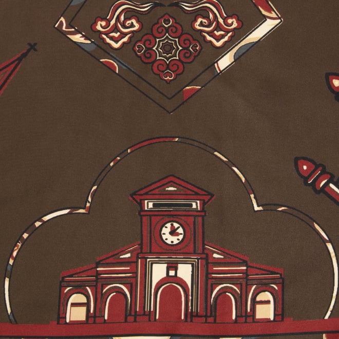 Print scarf 詳細画像 赤系マルチ 4