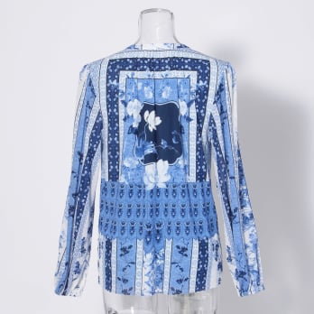 【COMING SOON】Garden print on stretch netting ブラウス 詳細画像
