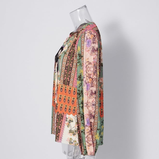 【COMING SOON】Garden print on stretch netting ブラウス 詳細画像 白系マルチ 2