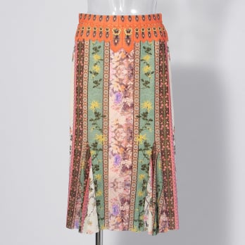 【COMING SOON】Garden print on stretch netting スカート 詳細画像