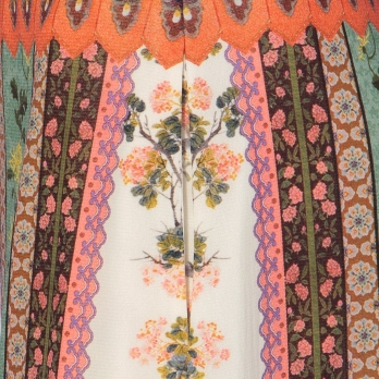 Garden print on stretch netting スカート 詳細画像