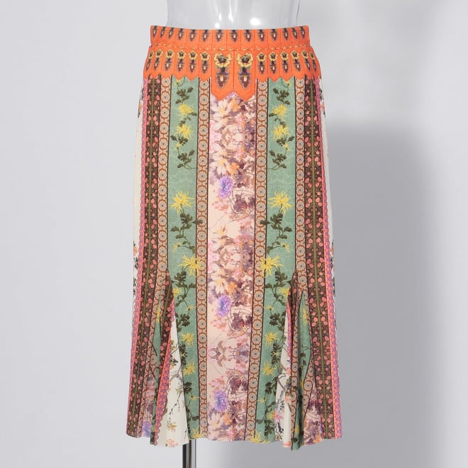 【COMING SOON】Garden print on stretch netting スカート