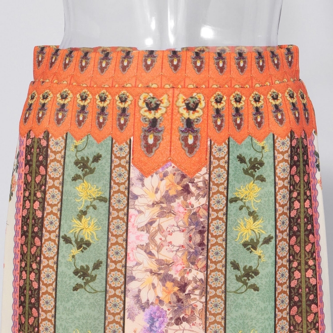 Garden print on stretch netting スカート 詳細画像 白系マルチ 9