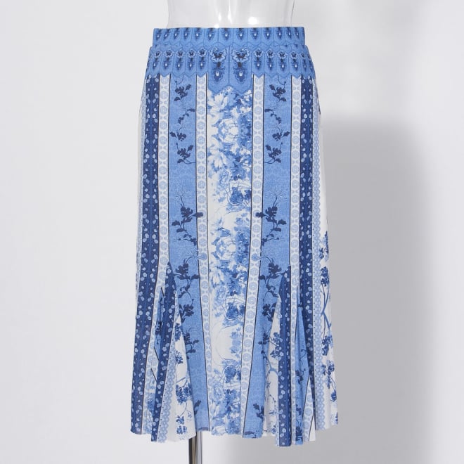 【COMING SOON】Garden print on stretch netting スカート 詳細画像 ブルー系マルチ 1