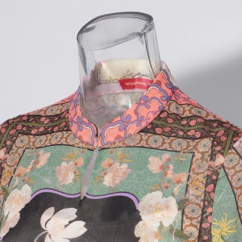【COMING SOON】Garden print on stretch netting ドレス 詳細画像