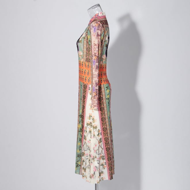 【COMING SOON】Garden print on stretch netting ドレス 詳細画像 白系マルチ 2