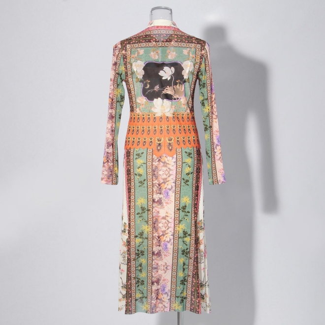 【COMING SOON】Garden print on stretch netting ドレス 詳細画像 白系マルチ 3