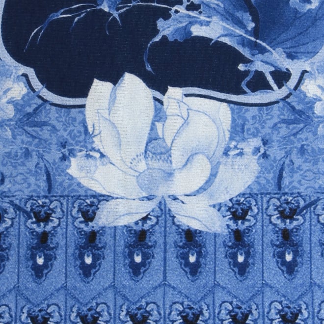 【COMING SOON】Garden print on stretch netting ドレス 詳細画像 ブルー系マルチ 4
