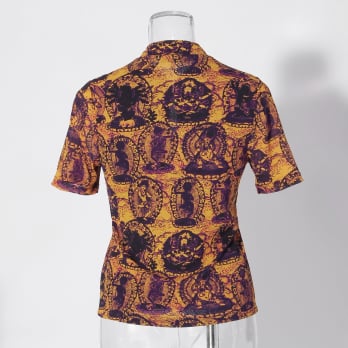 【COMING SOON】Tanka print on net ブラウス 詳細画像