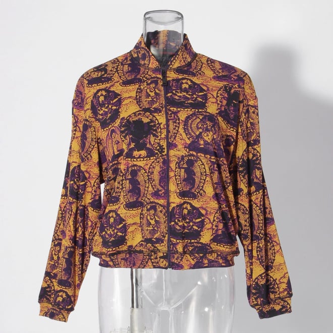 【COMING SOON】Tanka print on net ブルゾン