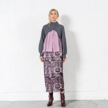 【COMING SOON】Tanka print on net スカート 詳細画像