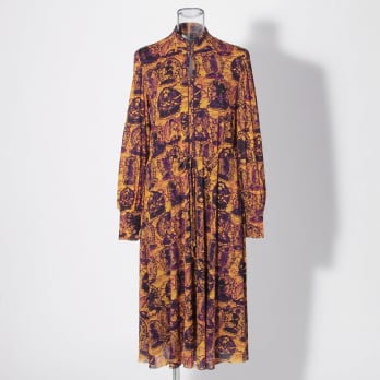【COMING SOON】Tanka print on net ドレス