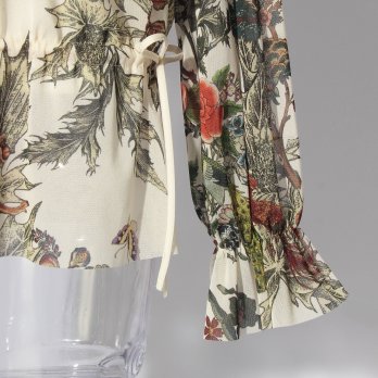 Zodiac print net ブラウス 詳細画像