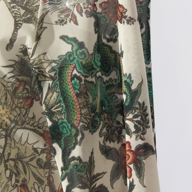 Zodiac print net ブラウス 詳細画像 白系マルチ 5