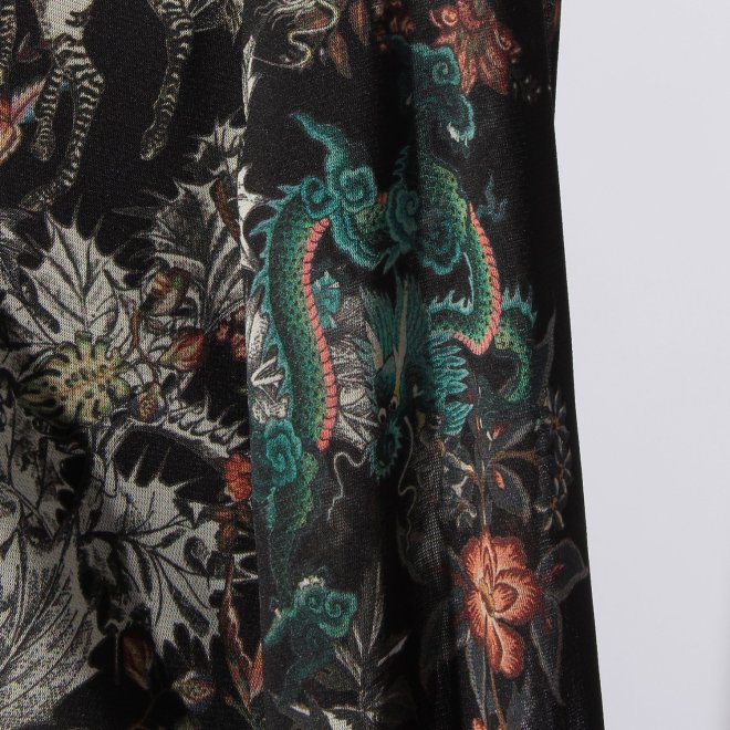 Zodiac print net ブラウス 詳細画像 黒系マルチ 3