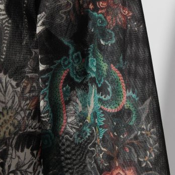 Zodiac print net ブラウス 詳細画像