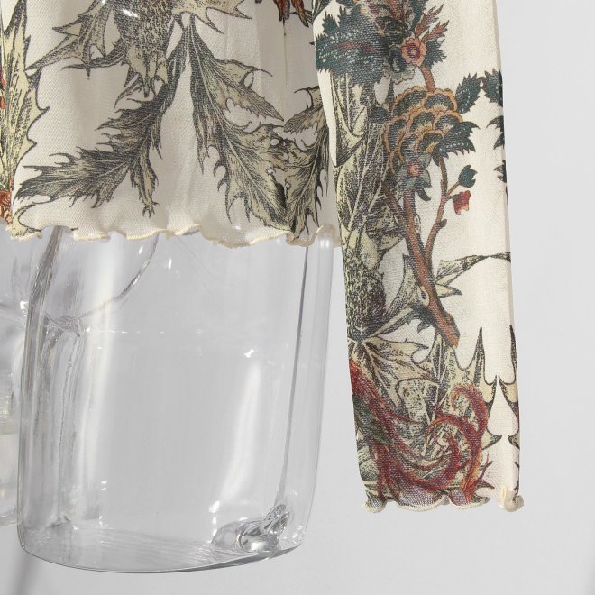 Zodiac print net ブラウス 詳細画像 白系マルチ 5