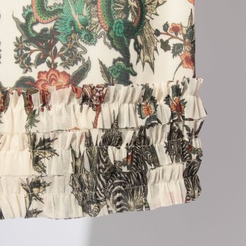 Zodiac print net スカート 詳細画像