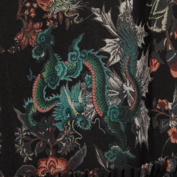 Zodiac print net スカート 詳細画像