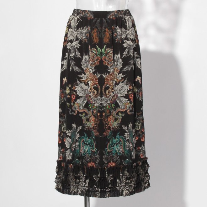 Zodiac print net スカート 詳細画像 黒系マルチ 1