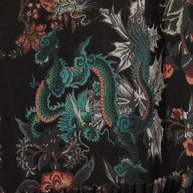 Zodiac print net スカート 詳細画像 黒系マルチ 2