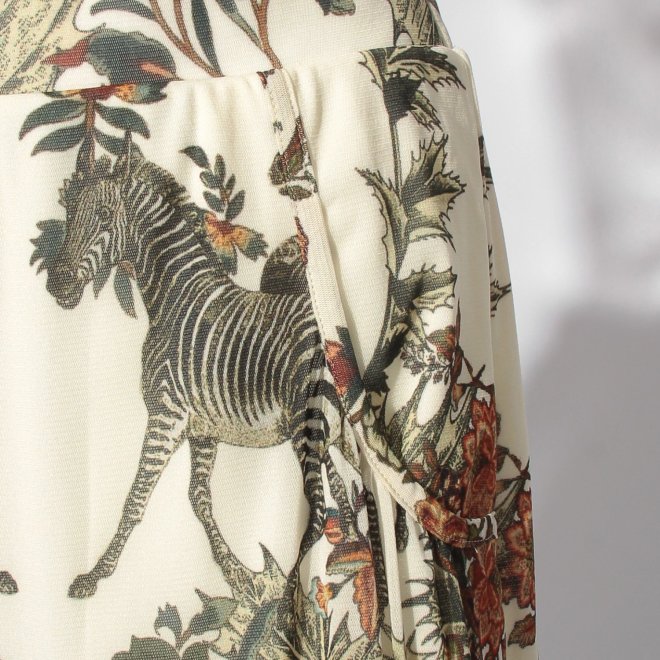 Zodiac print net パンツ 詳細画像 白系マルチ 5