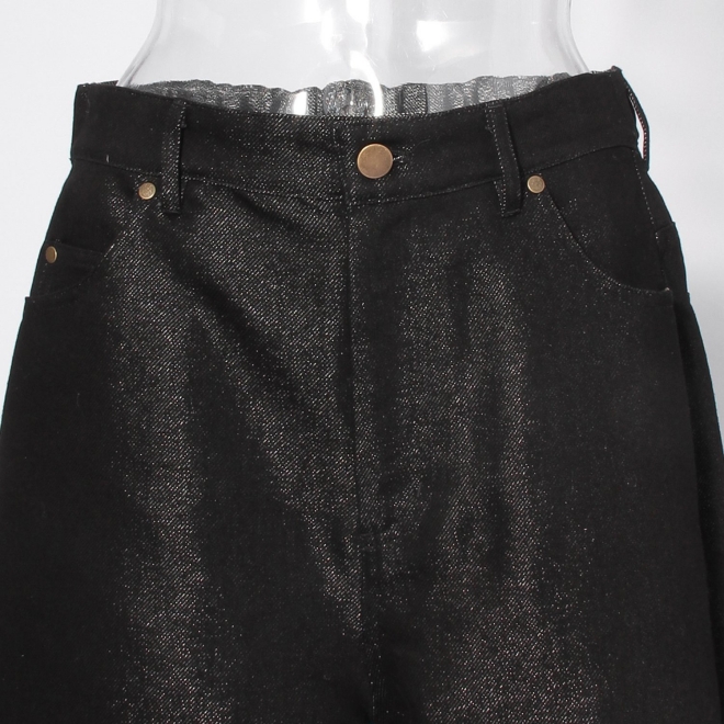 Lame denim パンツ 詳細画像 ブラック 5