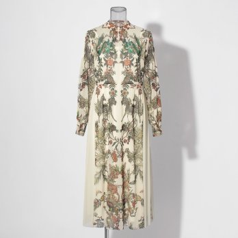 Zodiac print net ドレス