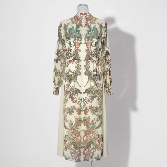 Zodiac print net ドレス 詳細画像 白系マルチ 3