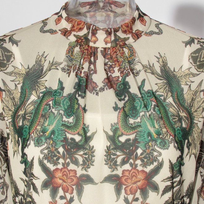 Zodiac print net ドレス 詳細画像 白系マルチ 5