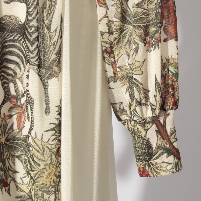 Zodiac print net ドレス 詳細画像 白系マルチ 6